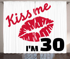 30th Birthday Kiss Curtain