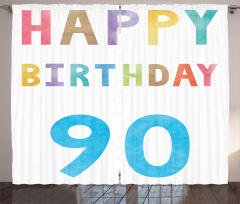 Happy 90th Birthday Curtain