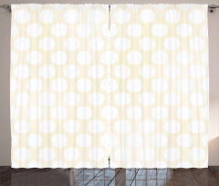 Large Polka Dots Circles Curtain