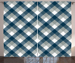 Checkered Tartan Shape Curtain