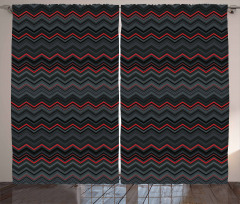 Zigzag Chevron Theme Curtain