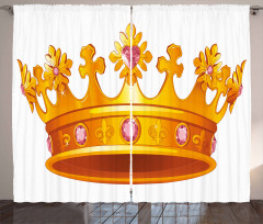 Crown Tiara with Gems Curtain