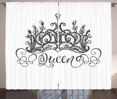 Crown Lettering Baroque Curtain
