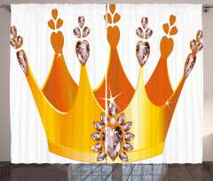 Cartoon Princess Crown Curtain