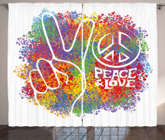 Peace Love Pacifism Curtain