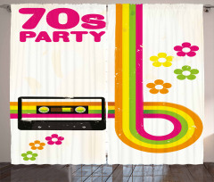 70s Party Casette Tape Curtain