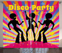 Disco Dance Funky Curtain