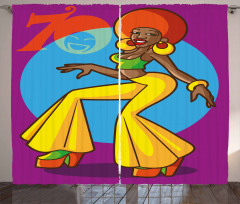 Afro Disco Lady Curtain