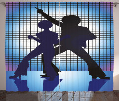 Couple Dance Floor Fun Curtain