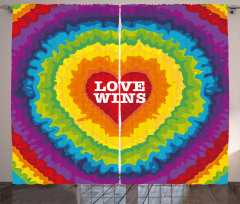 Love Wins Tie Dye Effect Curtain