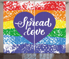 Spread Love Heart Curtain