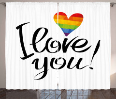Heart Gay Couples Love Curtain