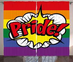 Pop Art Comics Pride Curtain