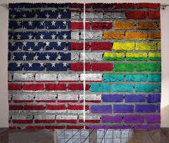 Brick Wall Pride Curtain