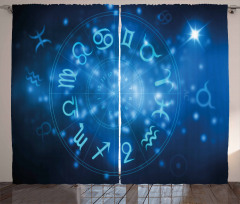 Horoscope Wheel Signs Curtain