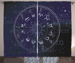 Zodiac Circle Wheel Curtain