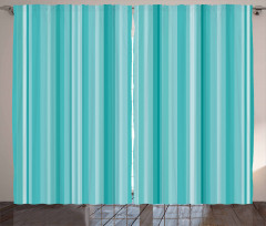 Ocean Inspired Blue Lines Curtain