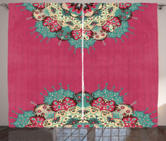 Eastern Boho Floral Curtain