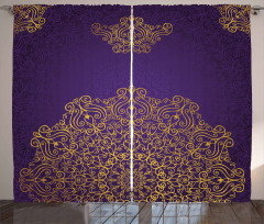 Ornate Swirl Motif Curtain