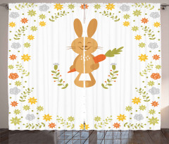 Smiling Rabbit Summer Curtain
