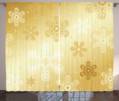 Snowflakes Noel Yule Curtain