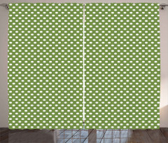 White Simple Polka Dots Curtain