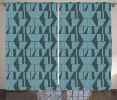 Modern Squares Triangles Curtain