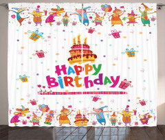 Joyful Mouses Party Mood Curtain