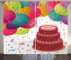 Birthday Cake Celebration Curtain