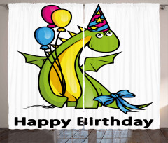 Birthday Dinosaur Curtain