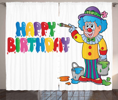Birthday Party Clown Curtain
