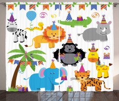 Wild Animals Birthday Curtain