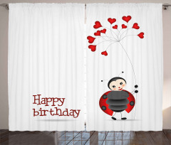 Birthday Ladybug Curtain