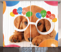 Puppy Dog Birthday Curtain