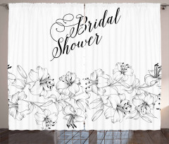 Bride Party Flowers Curtain