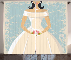 Sketch Bride Dress Curtain