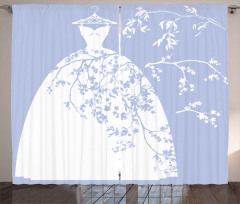 Floral Bride Dress Curtain