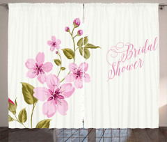 Spring Bridal Flowers Curtain