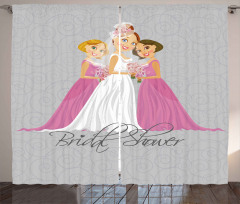 Bridesmaid Swirls Curtain