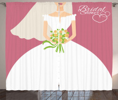 Bride in White Dress Curtain