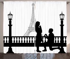 Paris City Lovers Curtain