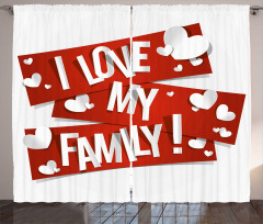 Family Love Heart Curtain