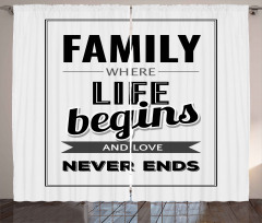 Family Phrase Motivation Curtain