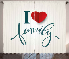 Love and Family Heart Curtain