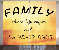 Message Family Curtain