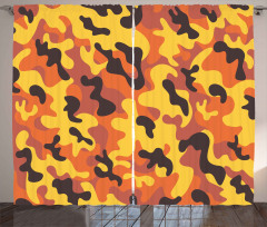 Lively Colorful Camo Art Curtain