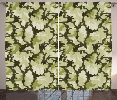 Jungle Camouflage Design Curtain