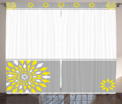 Border with Flowers Curtain