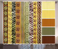 Vintage Mixed African Curtain