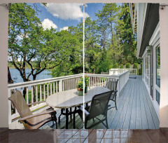 Home Patio Balcony Lake Curtain